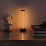 Modern Cordless Bedside Lamp, Rechargeable Touch-Controlled Dimmable Table Light with 3 Levels
