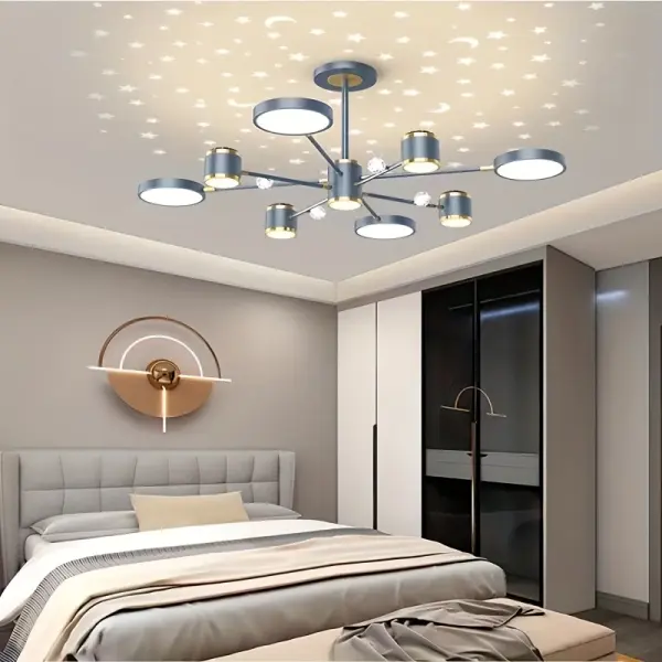Enchanting Glow, Elegant Starry Sky Ceiling Chandelier