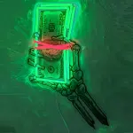 Handheld Cash Neon Sign Wall Light, USB Powered with Dimmable Switch, Multi-Color LED