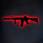 USB-Powered Rifle Silhouette Neon Wall Light