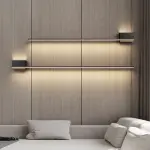 Modern LED wall light with three-color dimming function