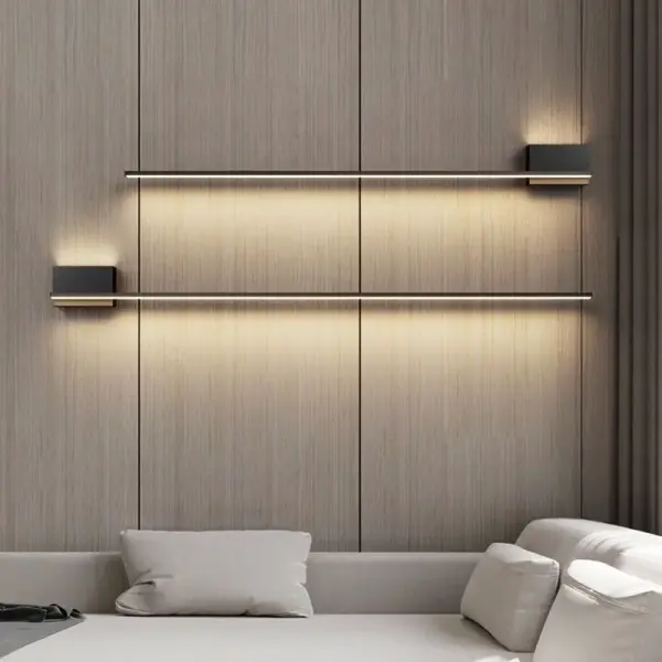 Modern LED wall light with three-color dimming function