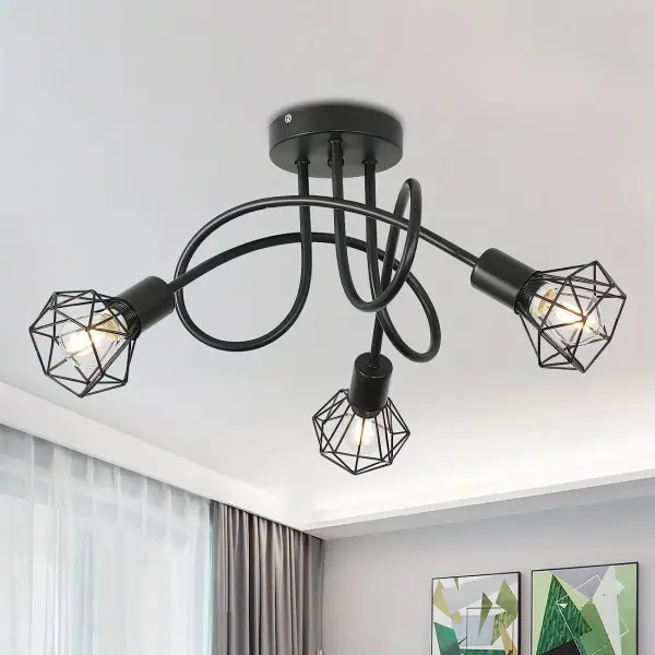 1pc Industrial 3 Way Ceiling Light