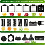 Vegetable Chopper, Multifunctional 22 in 1 Food Processor