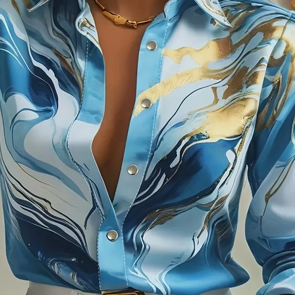 Elegant Women's Printed Shirt