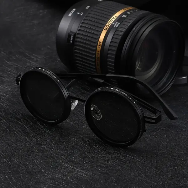 1 Pair Unisex Retro Round Glasses - Adjustable Vintage Steampunk