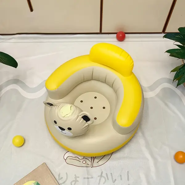 1pc LAMGUU Cartoon Bear Inflatable Sofa & Kids Learning Seat