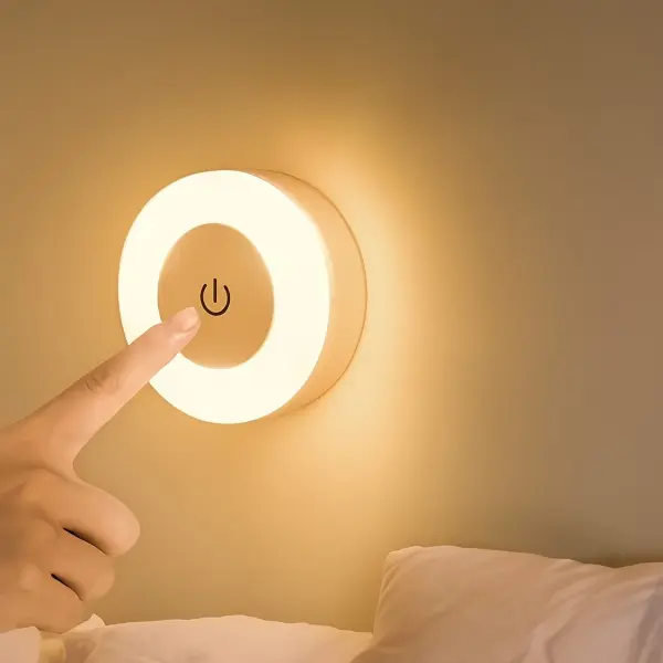 Touch-Activated LED Wall Light with Adjustable Color Temperature