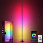 Smart RGB IC LED Corner Floor Lamp with App & Remote Control