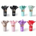 6/12pcs, Silicone Kitchen Utensil Set With Handles