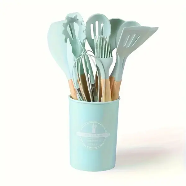 6/12pcs, Silicone Kitchen Utensil Set With Handles