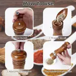 2pcs, Pepper Grinder, Household Sea Salt Ginder
