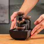 1pc Resin Tabletop Waterfall Fountain