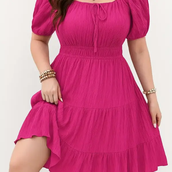 Women'S Elegant Pink Off-Shoulder Ruffle Dress