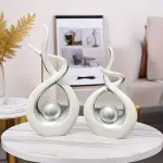 2pcs set of elegant modern home decor sculptures