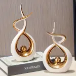 2pcs set of elegant modern home decor sculptures