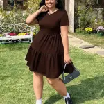 Stretchy Casual Elegant Knee-Length Dress